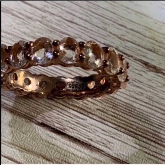 Sterling Silver Eternity Ring Friendship Band Ring - Picture 6 of 7